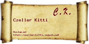 Czeller Kitti névjegykártya